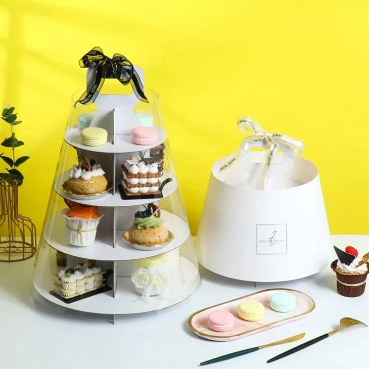 Cardboard Round Portable Cupcake Display Tray Cardboard Round Portable Cupcake Display Tray